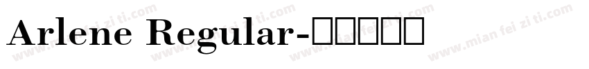 Arlene Regular字体转换